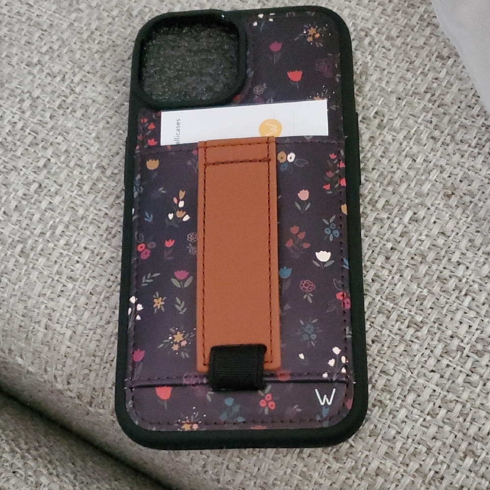 Black and Brown Protective Phone Case with Card Holder Iphone15- iphone12Pro Max